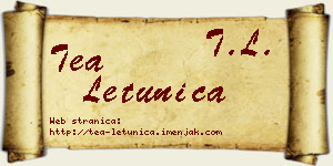 Tea Letunica vizit kartica